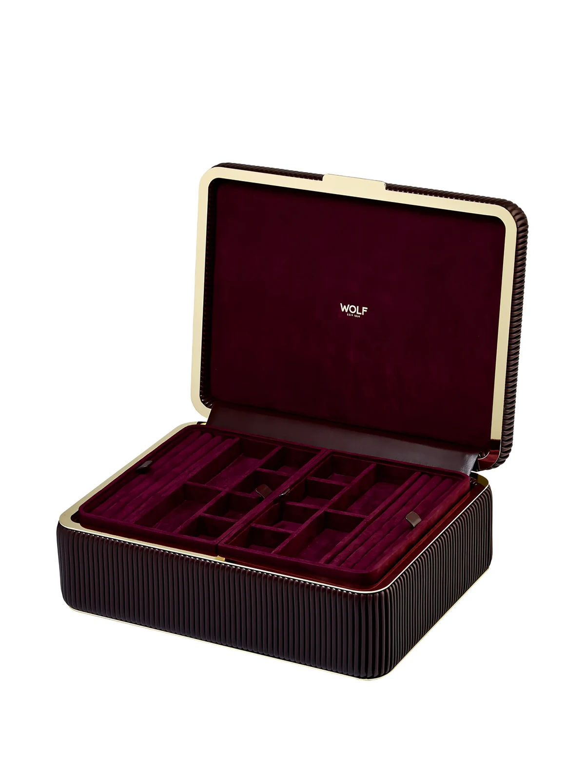 large Bella ribbed jewellery box (11cm x 24cm)