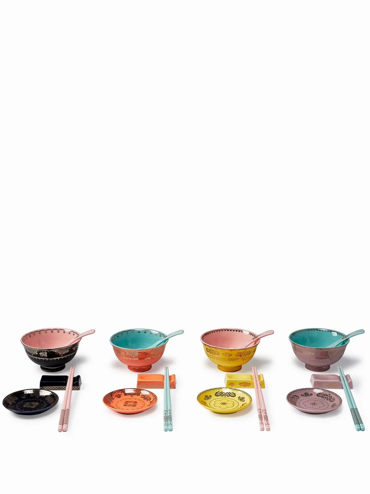 Grandpa porcelain Asian bowls (set of four)