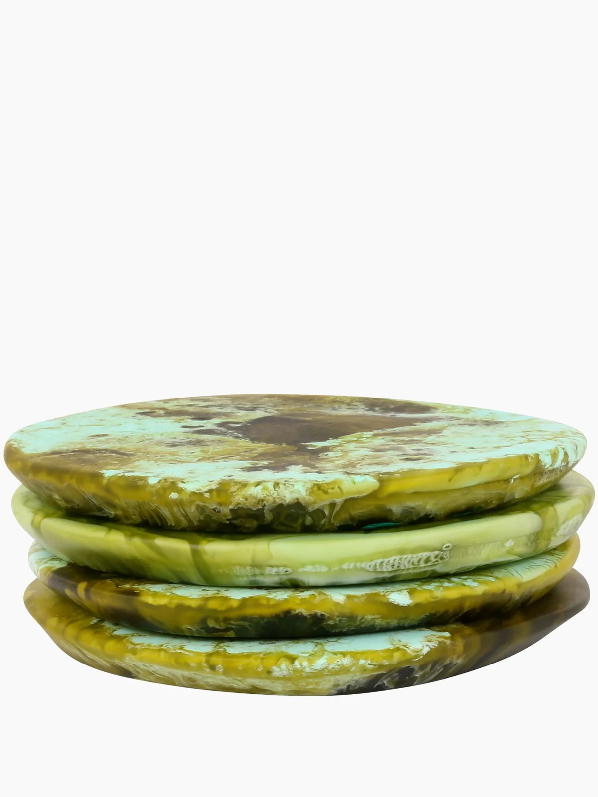 distressed-effect coasters (set of four)