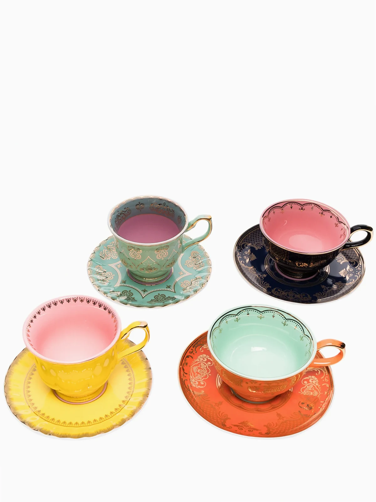 Grandpa glazed teacups (set of 4)