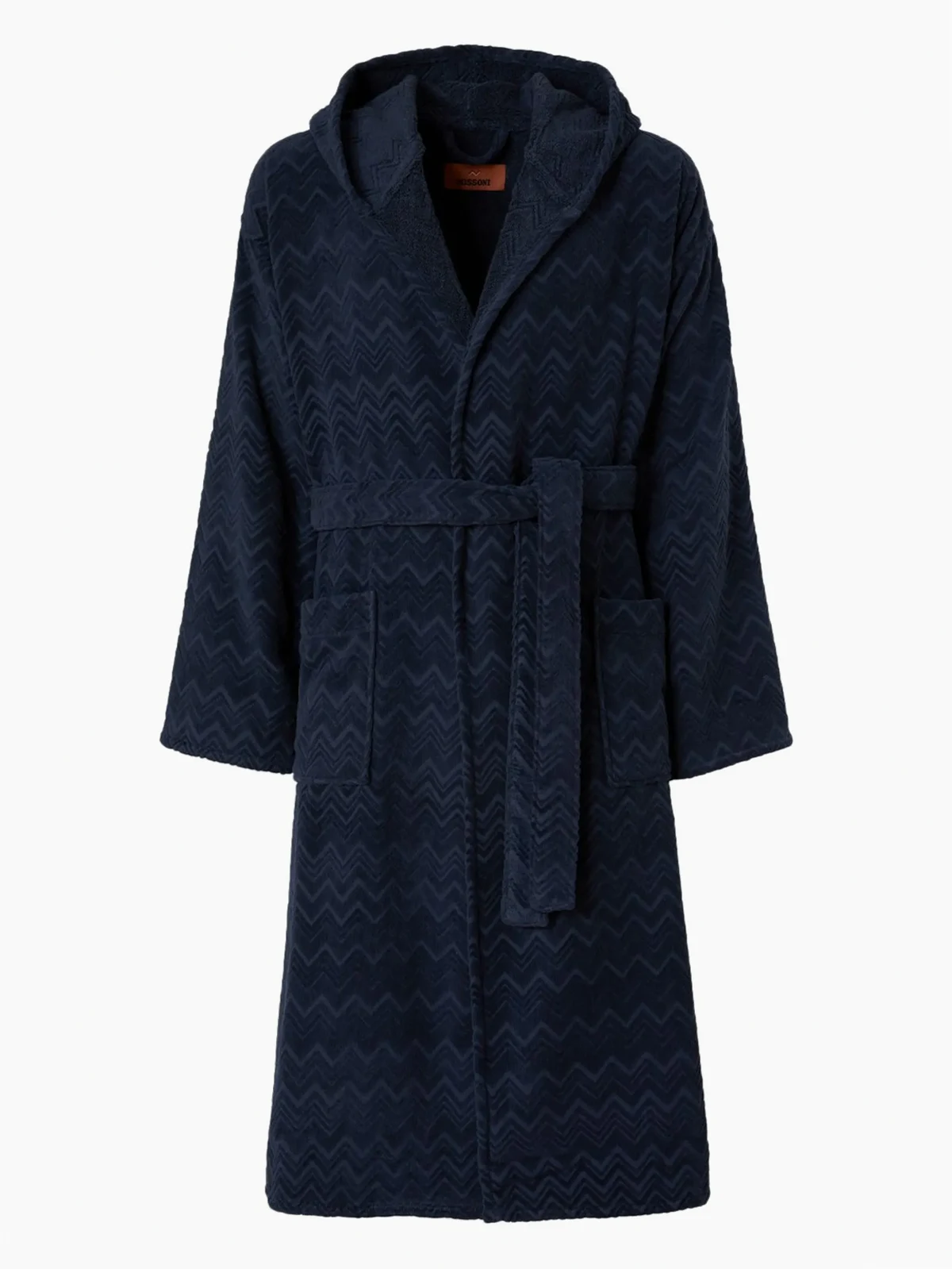 Chalk cotton hooded bathrobe