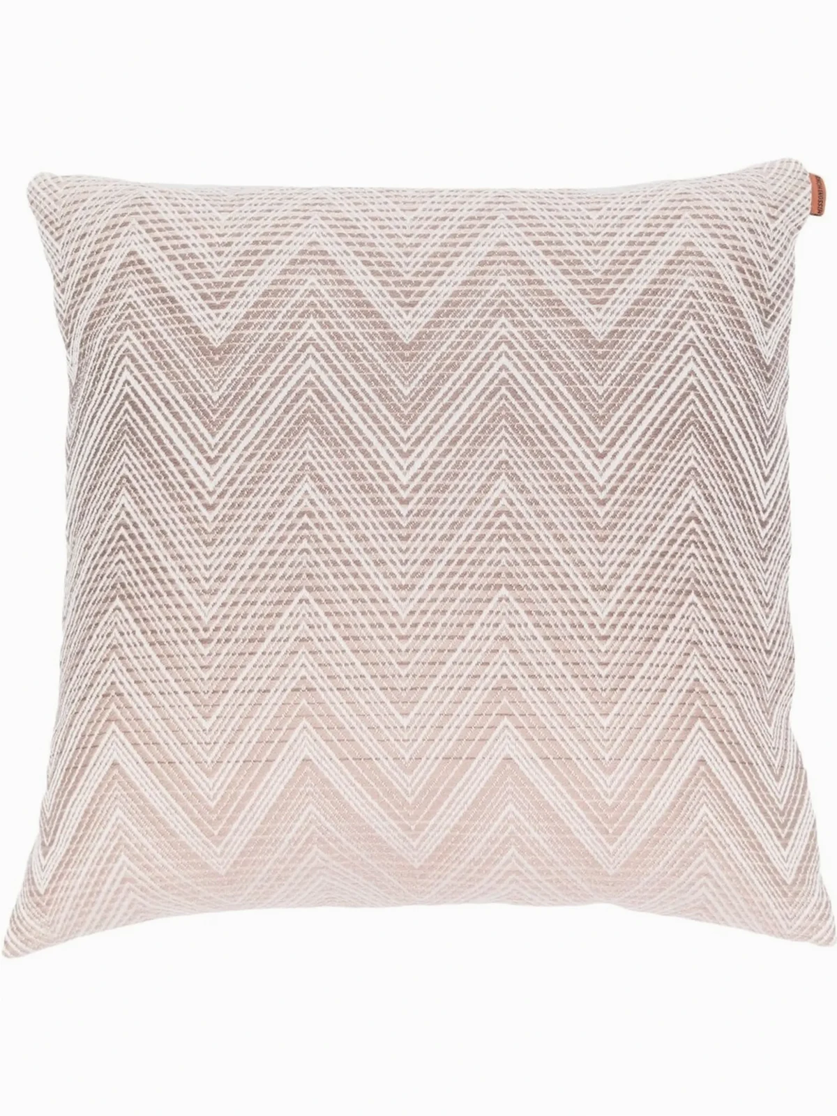 zigzag-pattern wool cushion