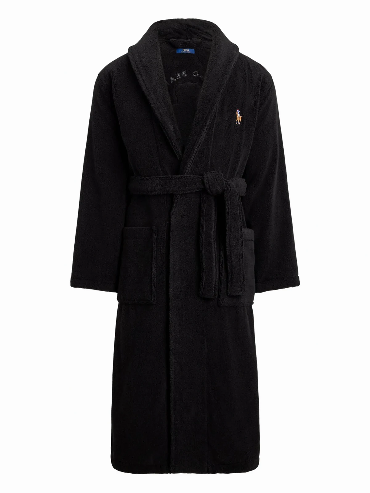 embroidered-bear towelling robe