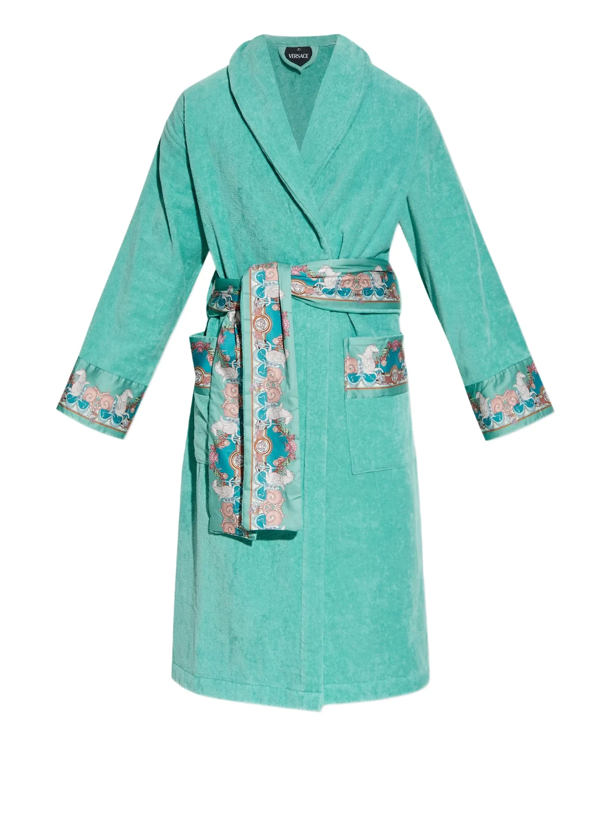 turquoise embroidered robe