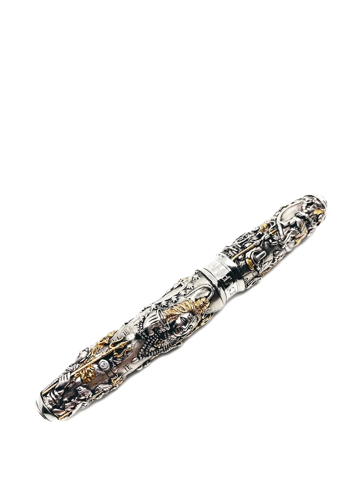 Shiva solid silver fountain pen
