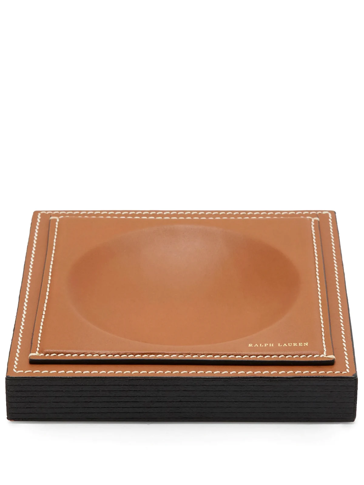 Brennan Leather-Teak catchall (15.9 cm)