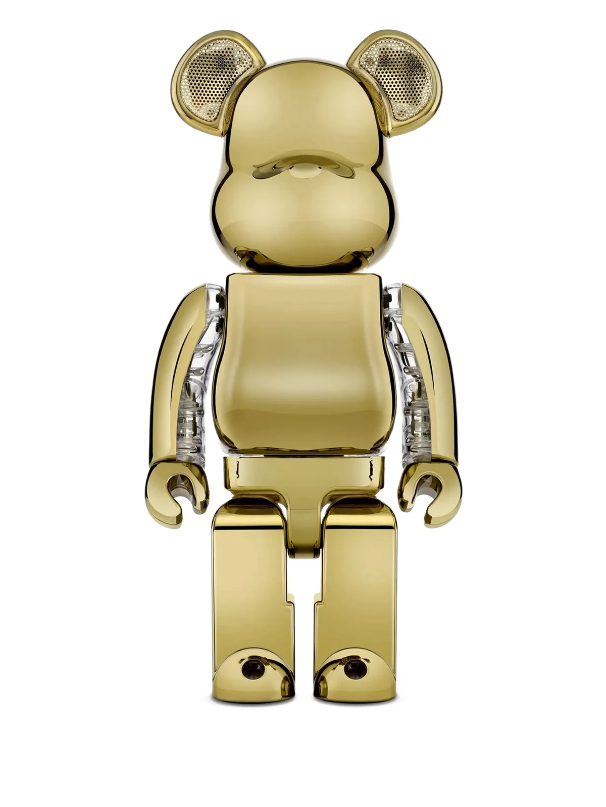 Bearbrick Audio Chrome Gold Edition metallic ear speaker