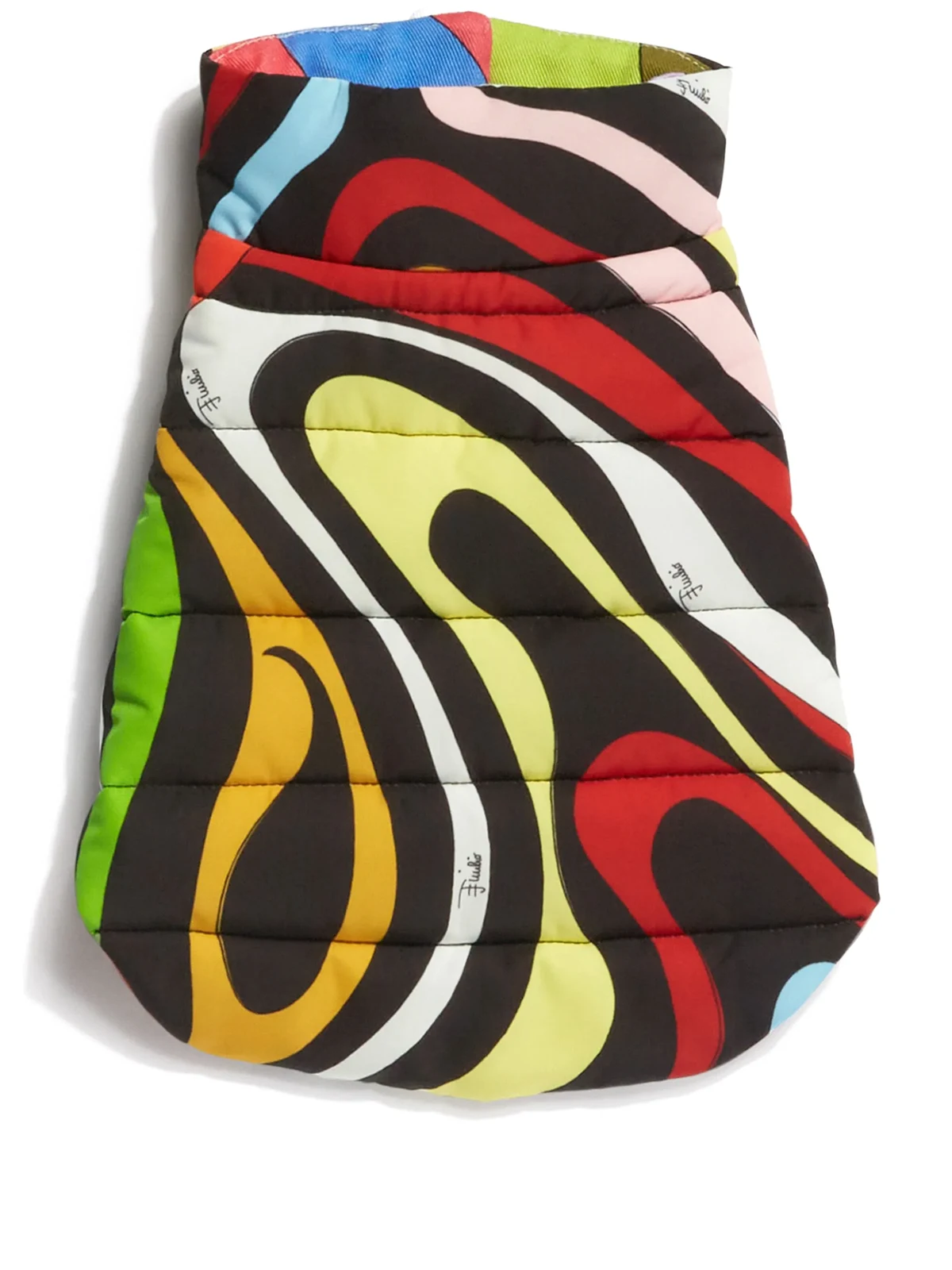 Wattierter Hundemantel mit Marmo-Print