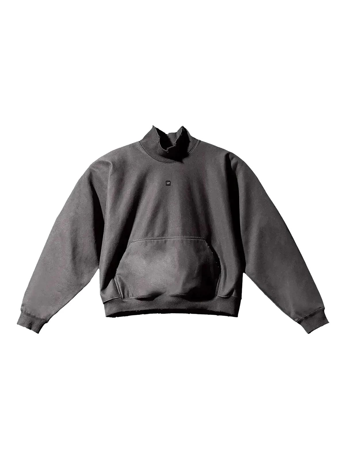 high-neck sweatshirt