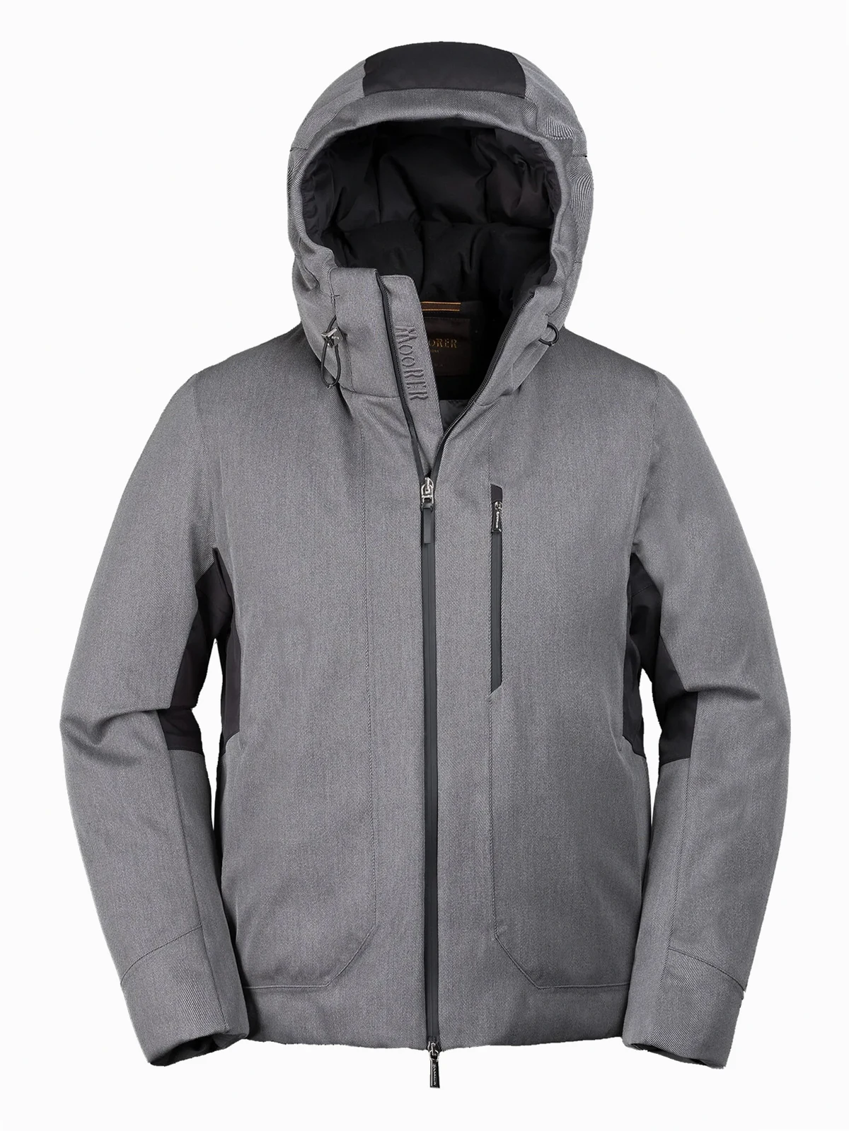 hooded panelled jacket