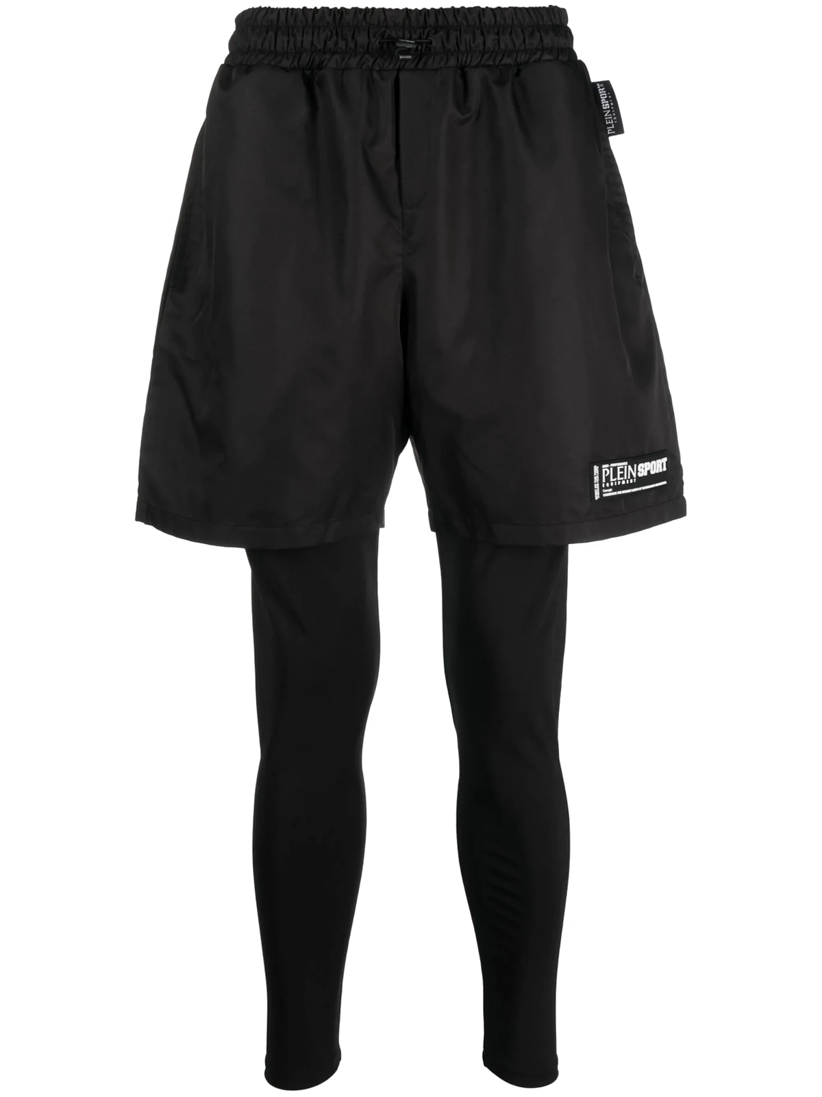 layered running shorts