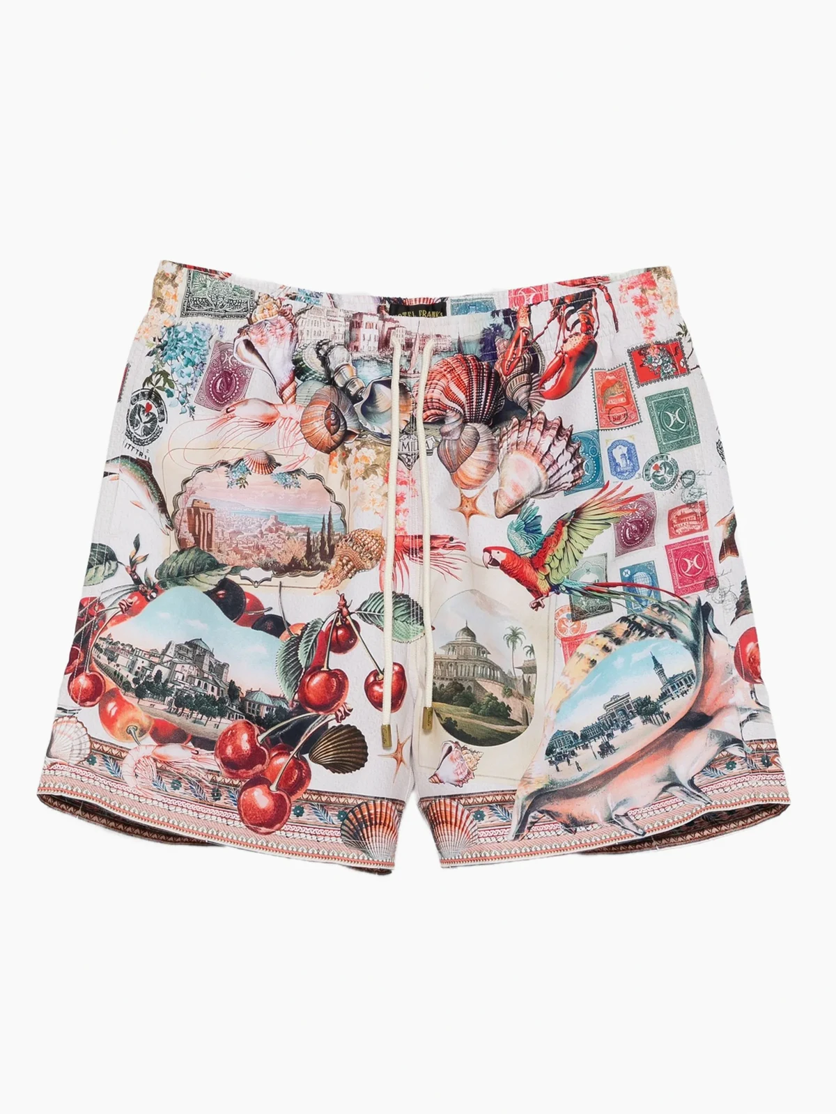 Shorts mit Postkarten-Print