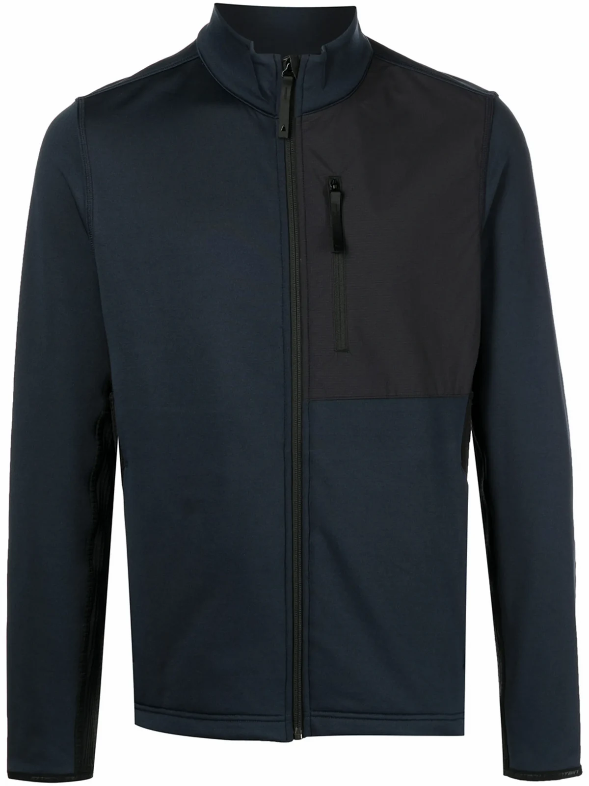 Fleecejacke mit Kontrasteinsätzen