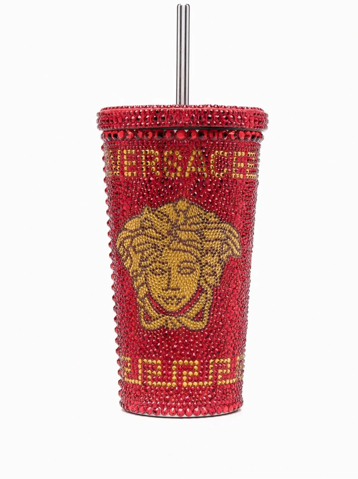 Medusa crystal-embellished travel cup