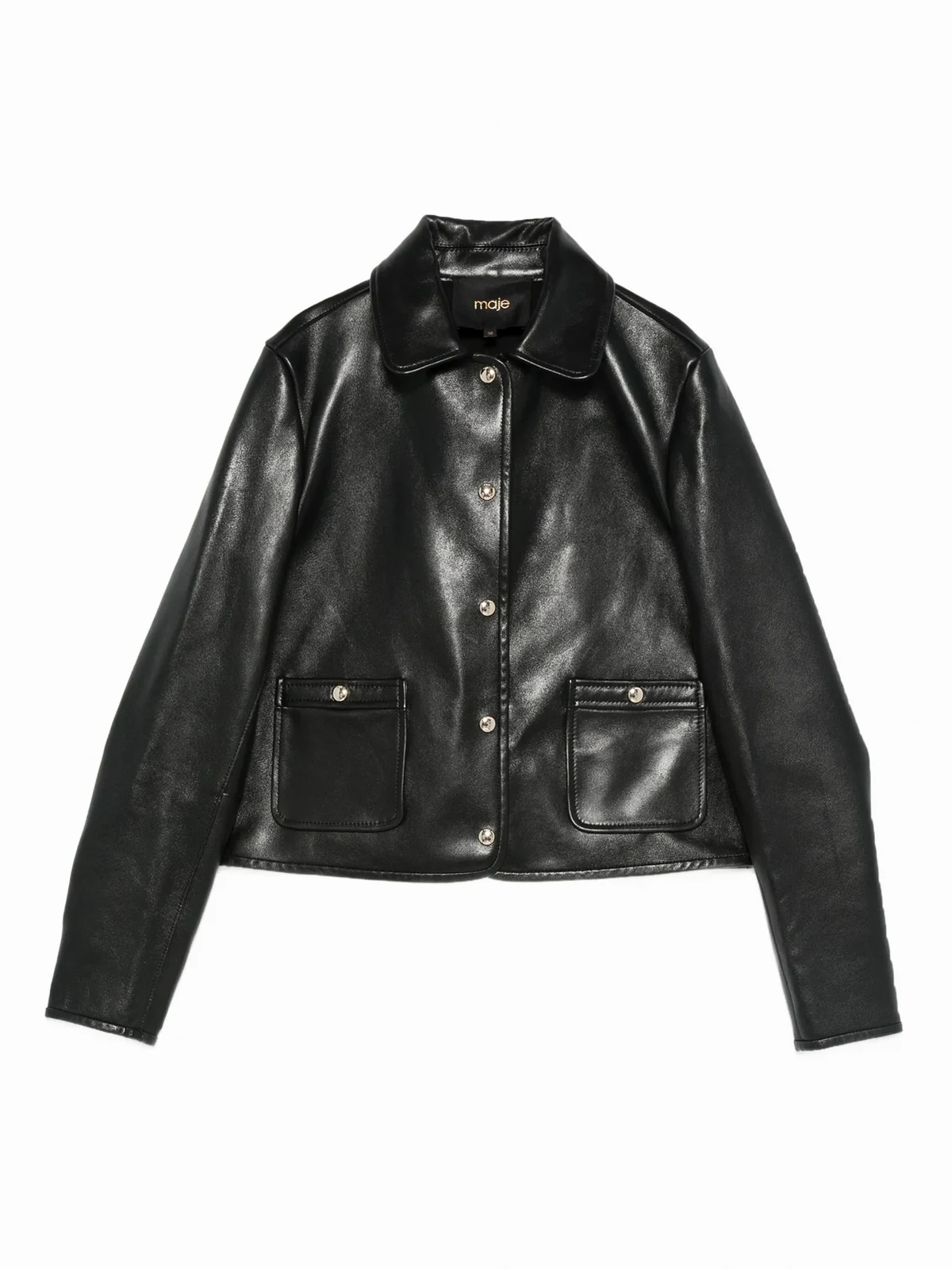 cropped leather jacket