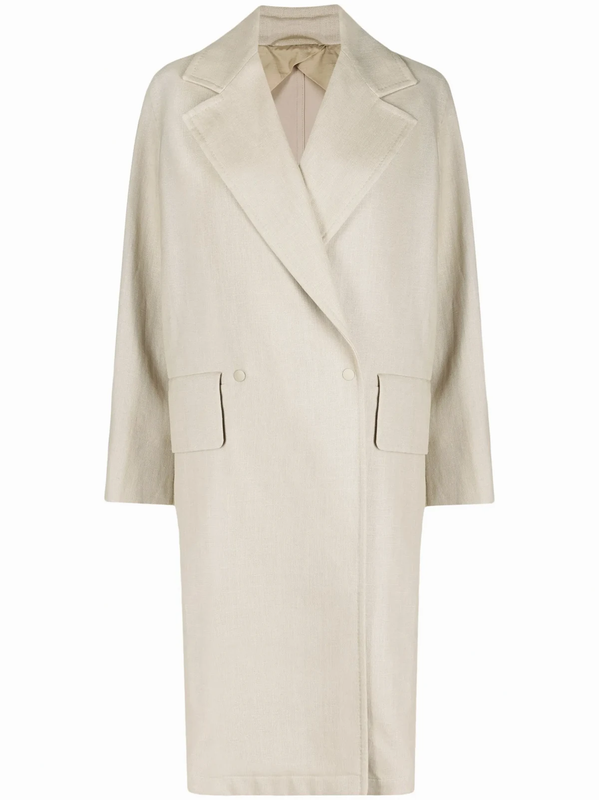 double-breasted duster coat