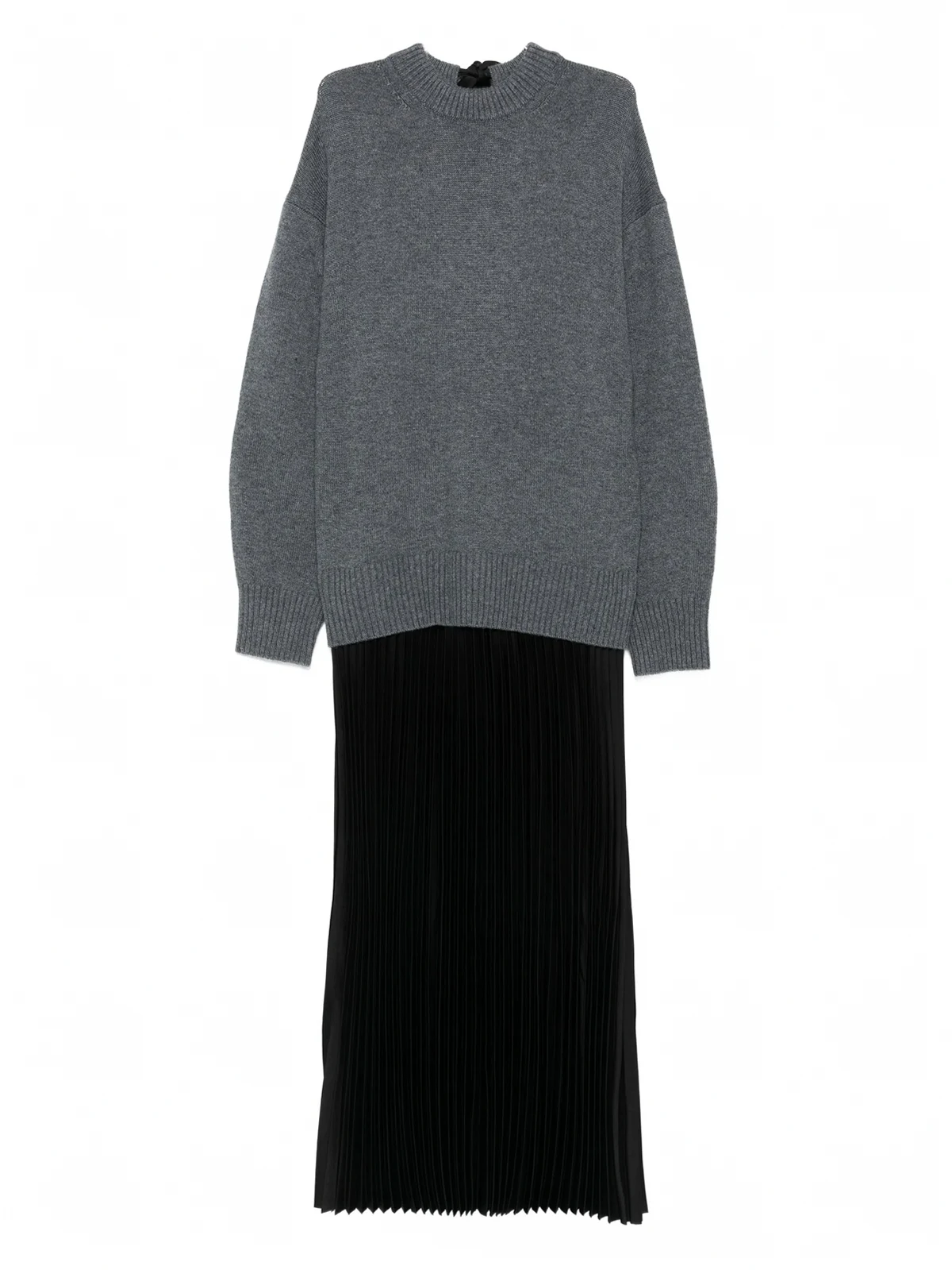 pleated sweater dress