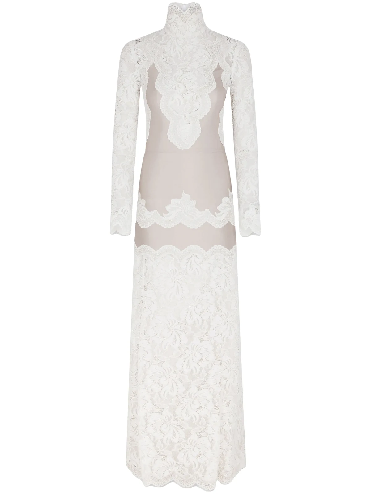 lace jersey maxi dress