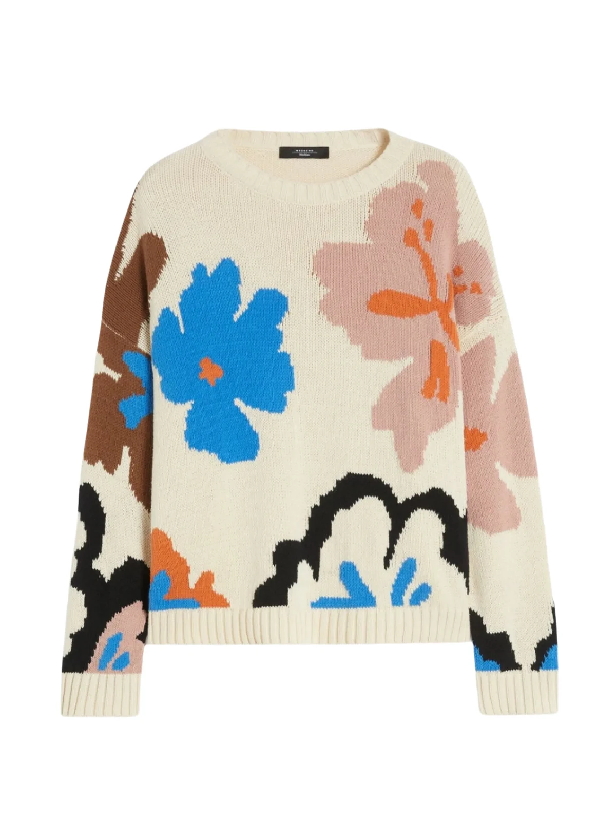 floral-print sweater