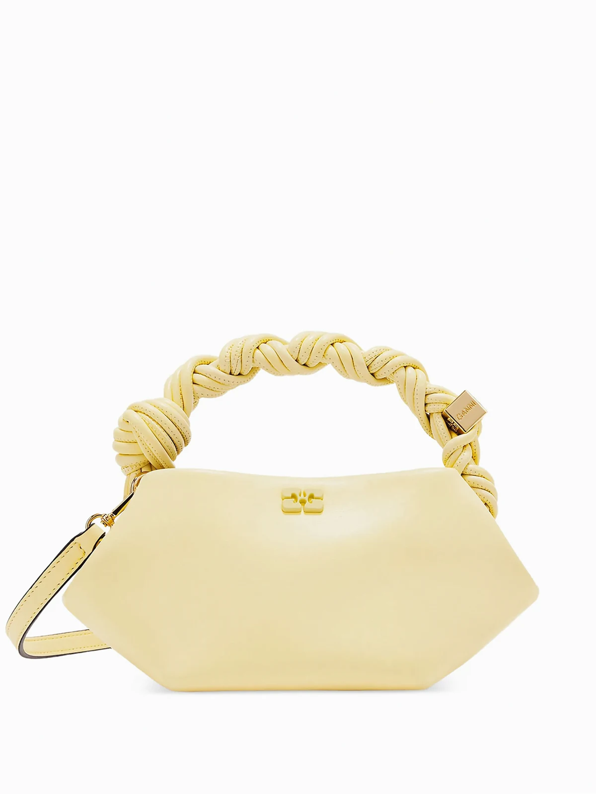 Kleine Satchel-Tasche mit Flechtgriff