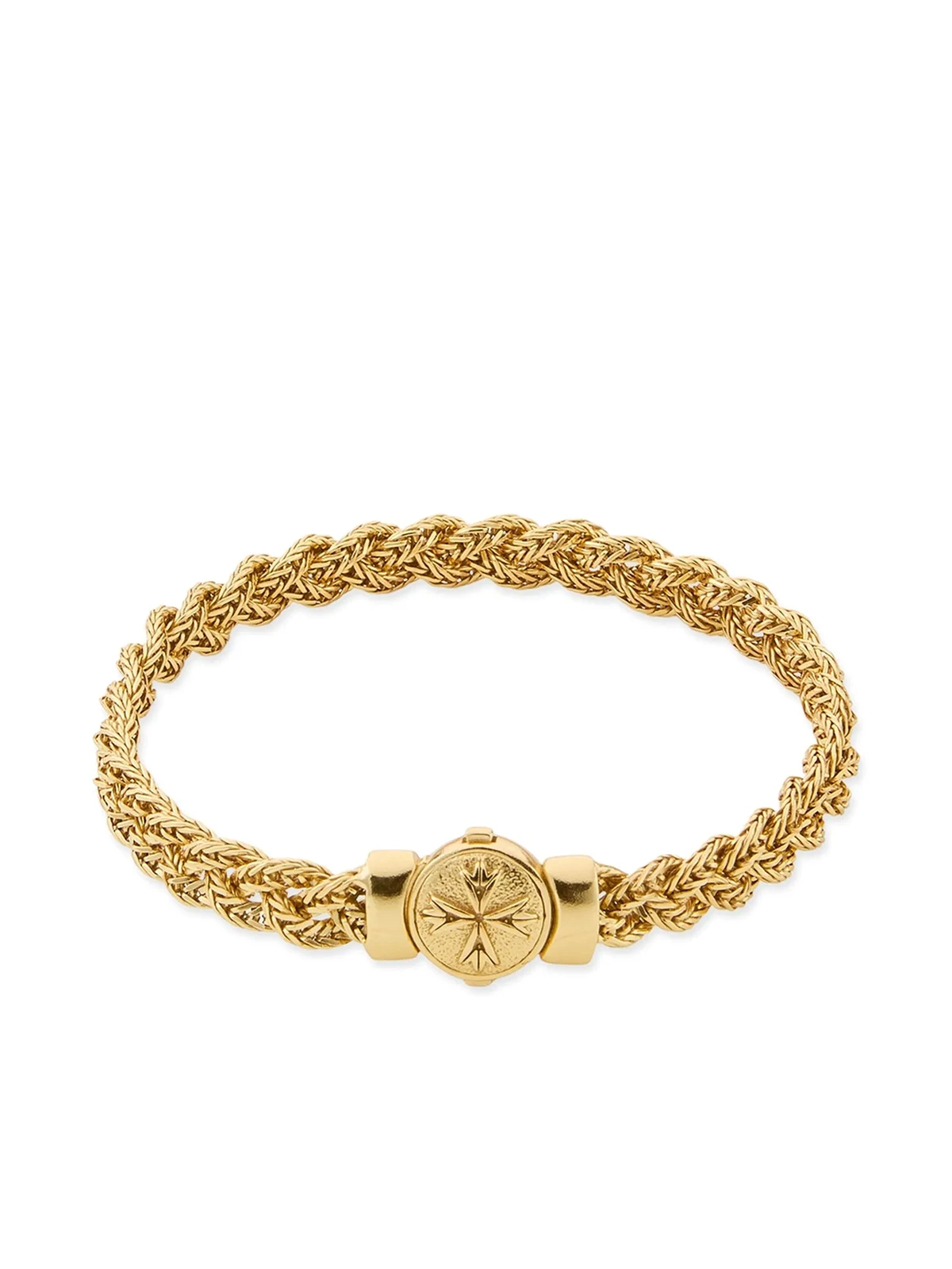 Kleines, geflochtenes Armband mit Diamantschliff