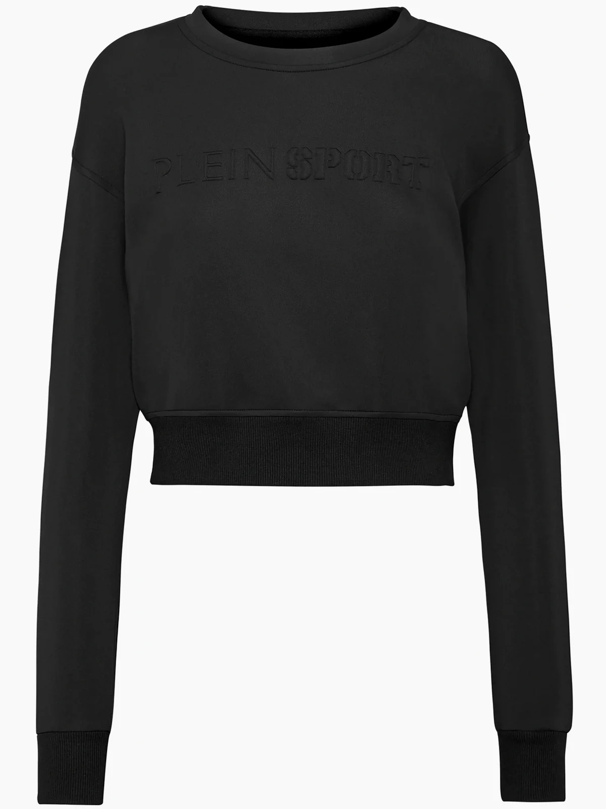 Cropped-Sweatshirt mit Logo-Stickerei