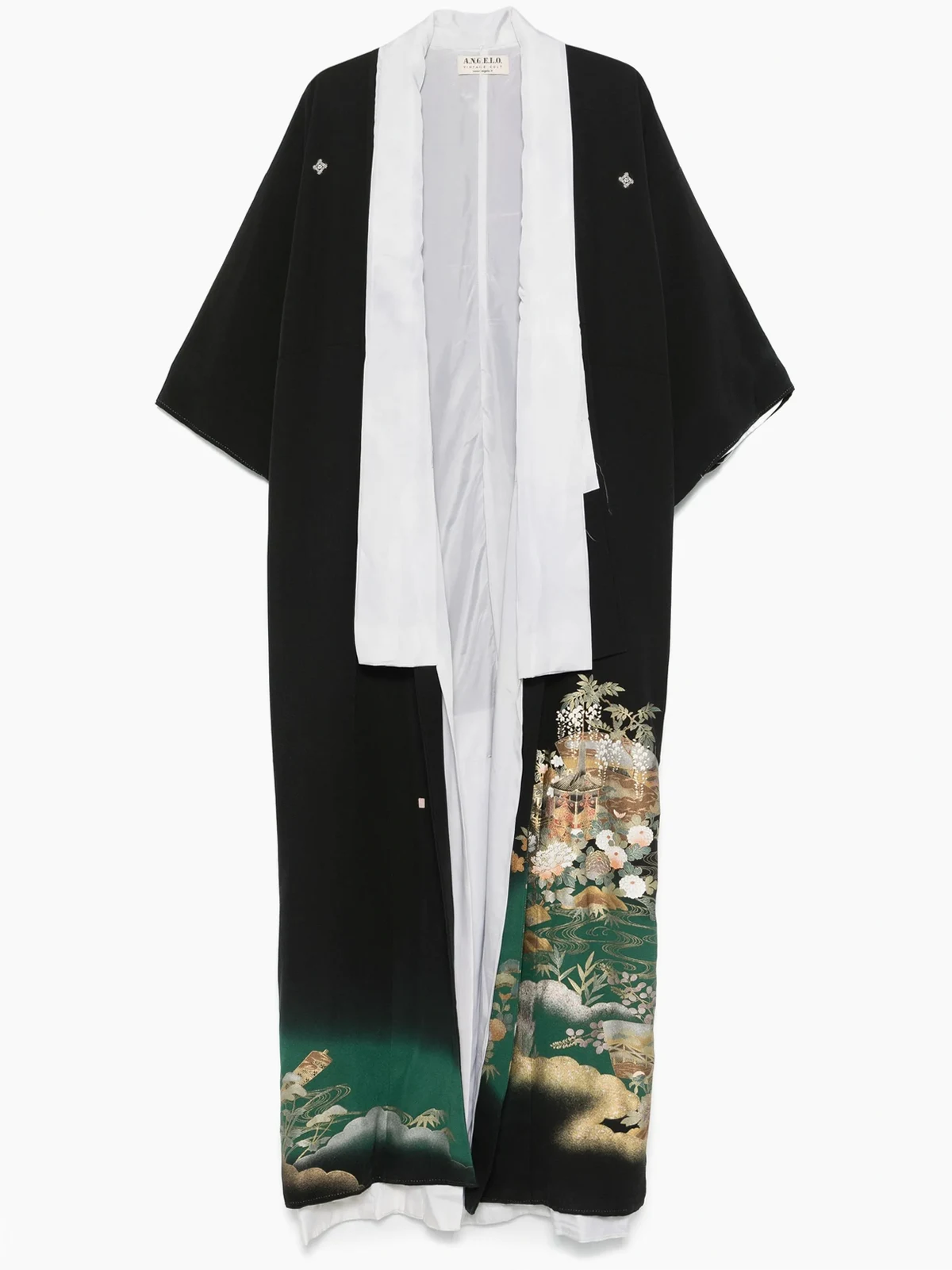 1970s Kimono mit Illustrations-Print