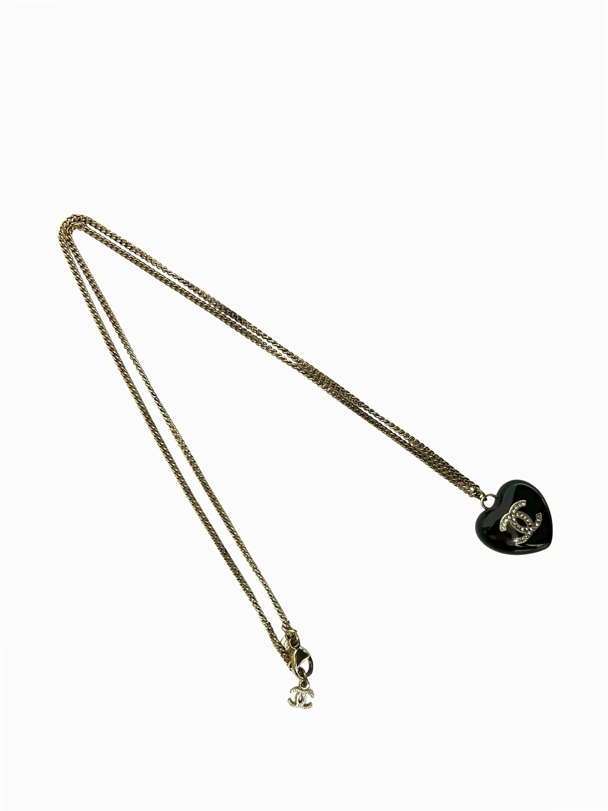 2026 Gold Plated Resin Crystal CC Pendant Necklace costume necklace