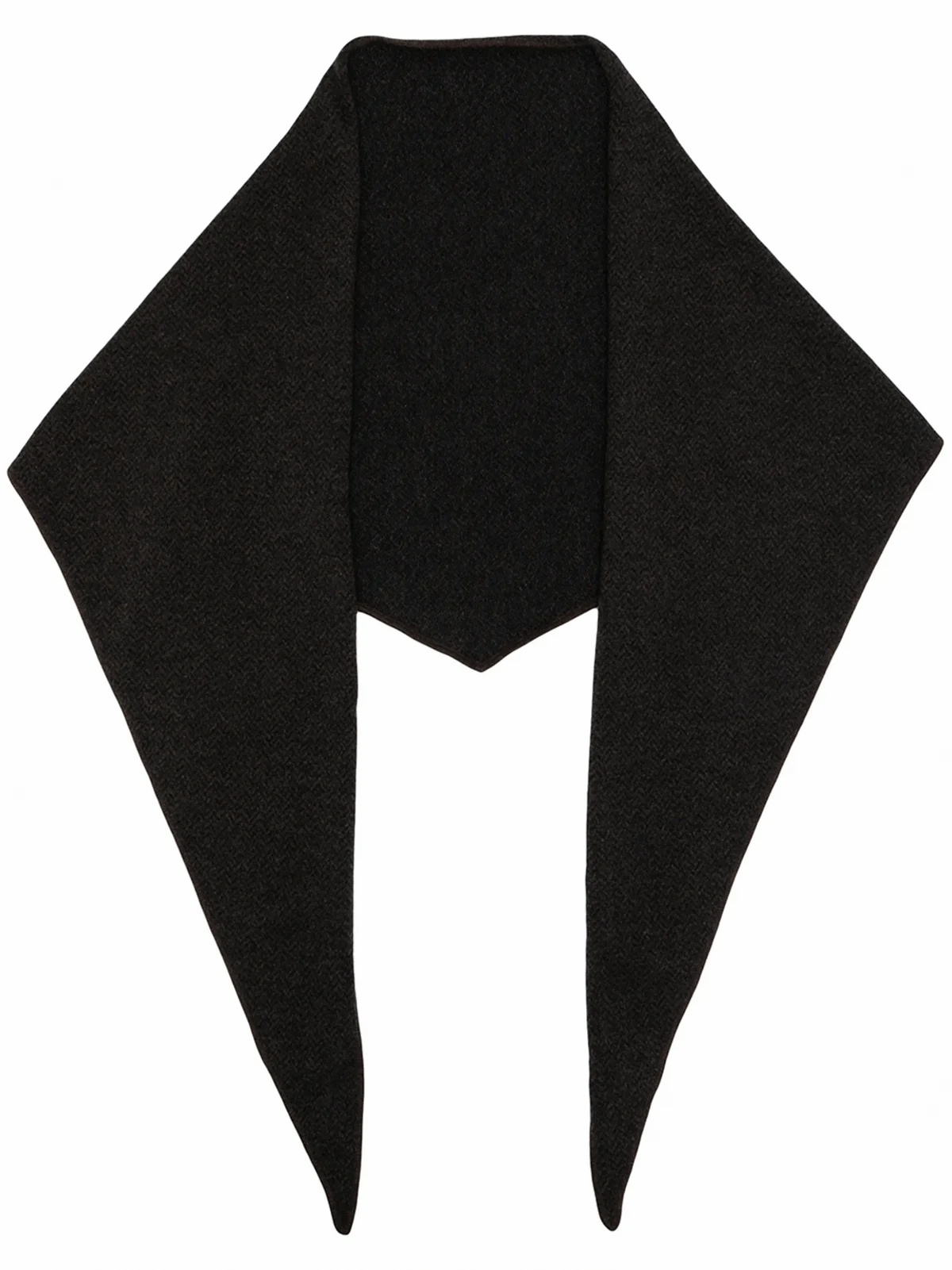herringone-pattern cashmere scarf