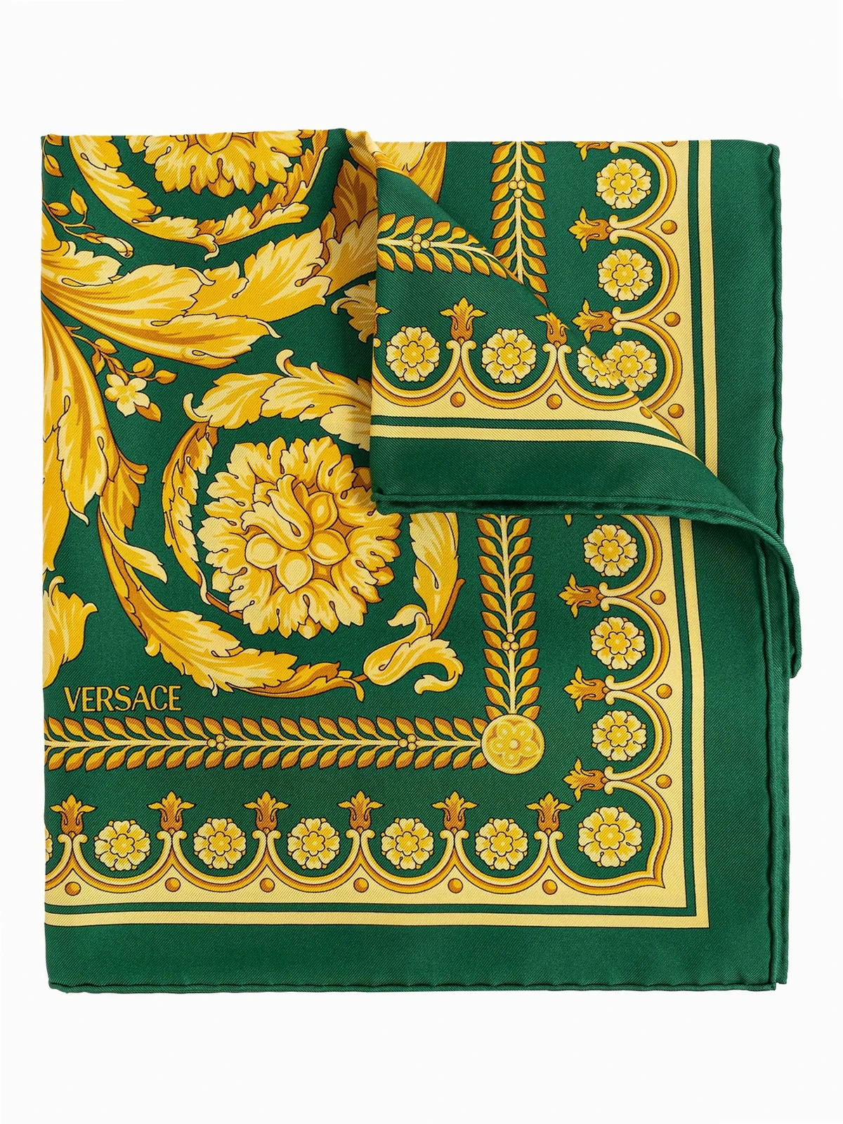 large Barocco print silk scarf