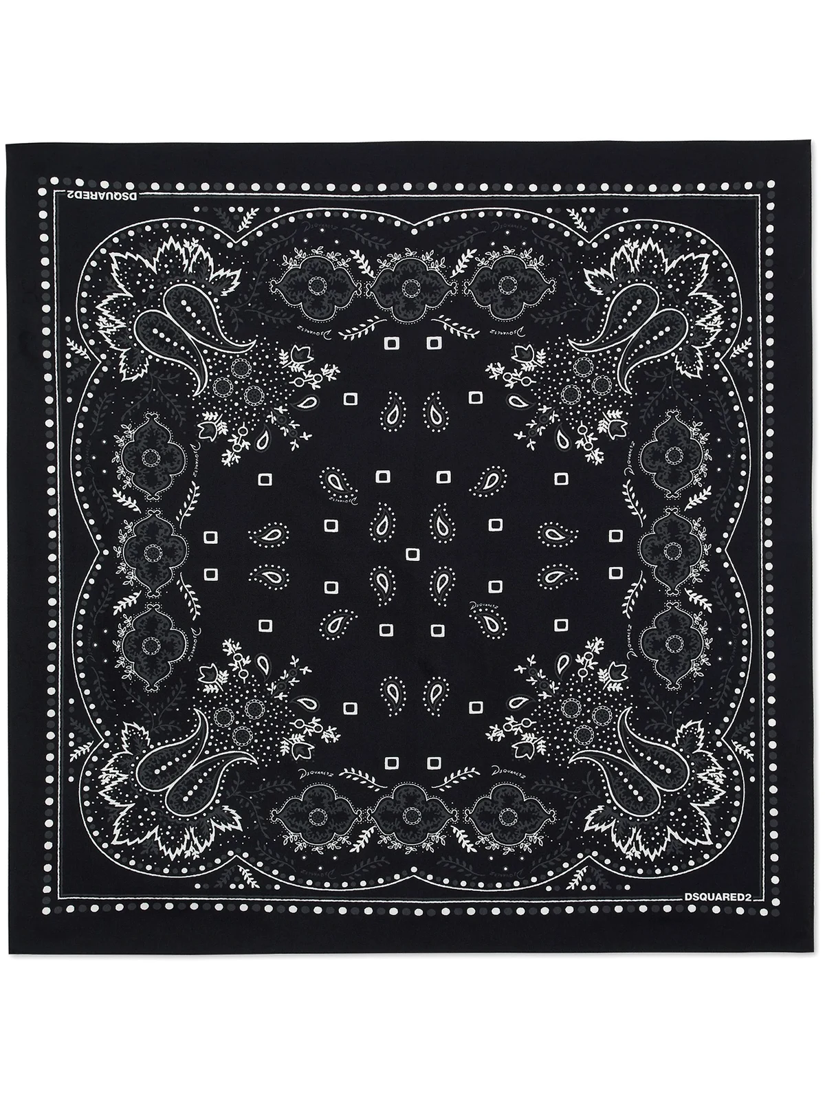 bandana-print silk scarf