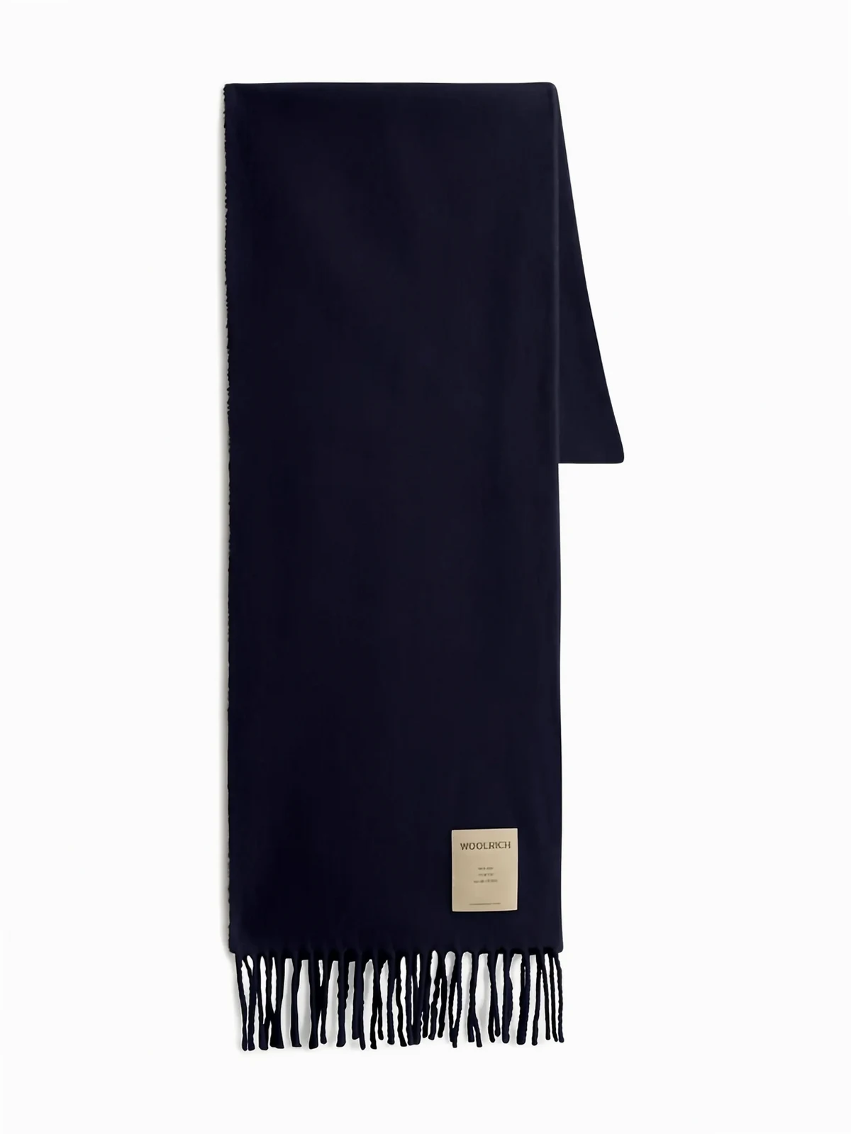 logo-patch fringed scarf