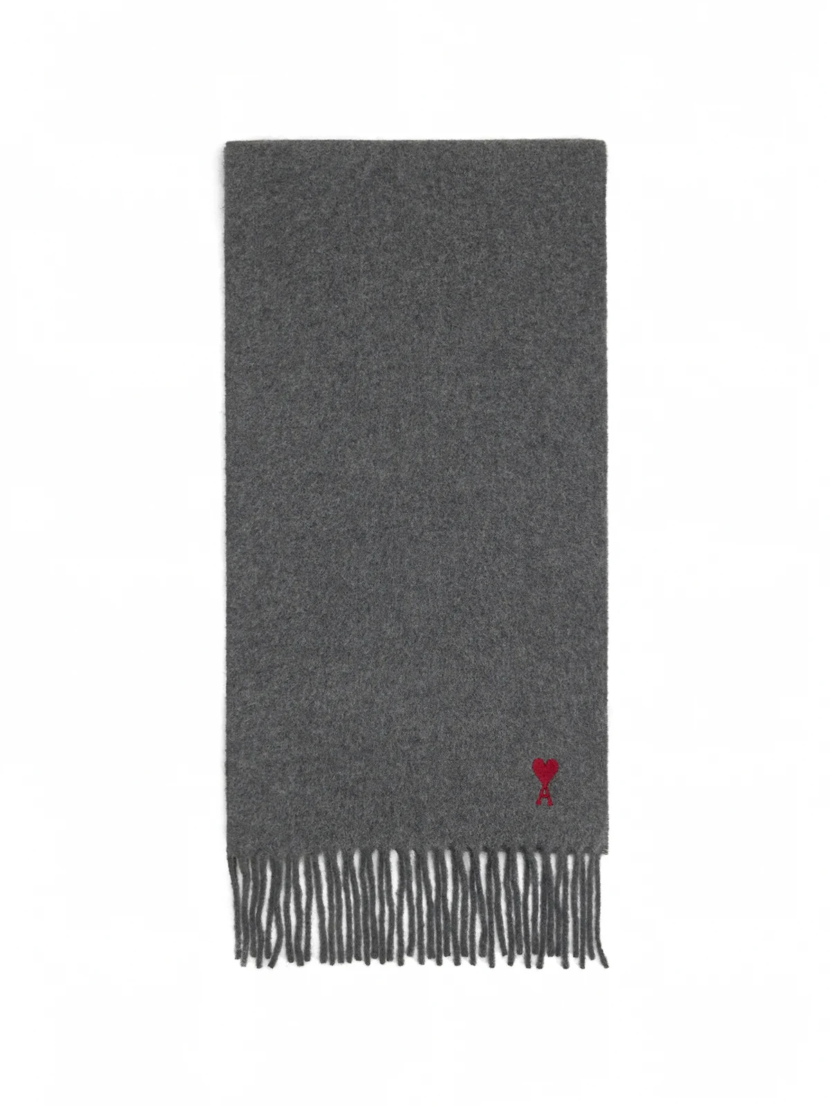 de Coeur monogram fringed logo-embroidered scarf