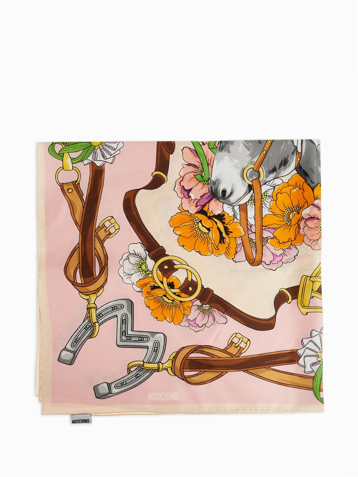 Seidenschal mit Blumenmuster