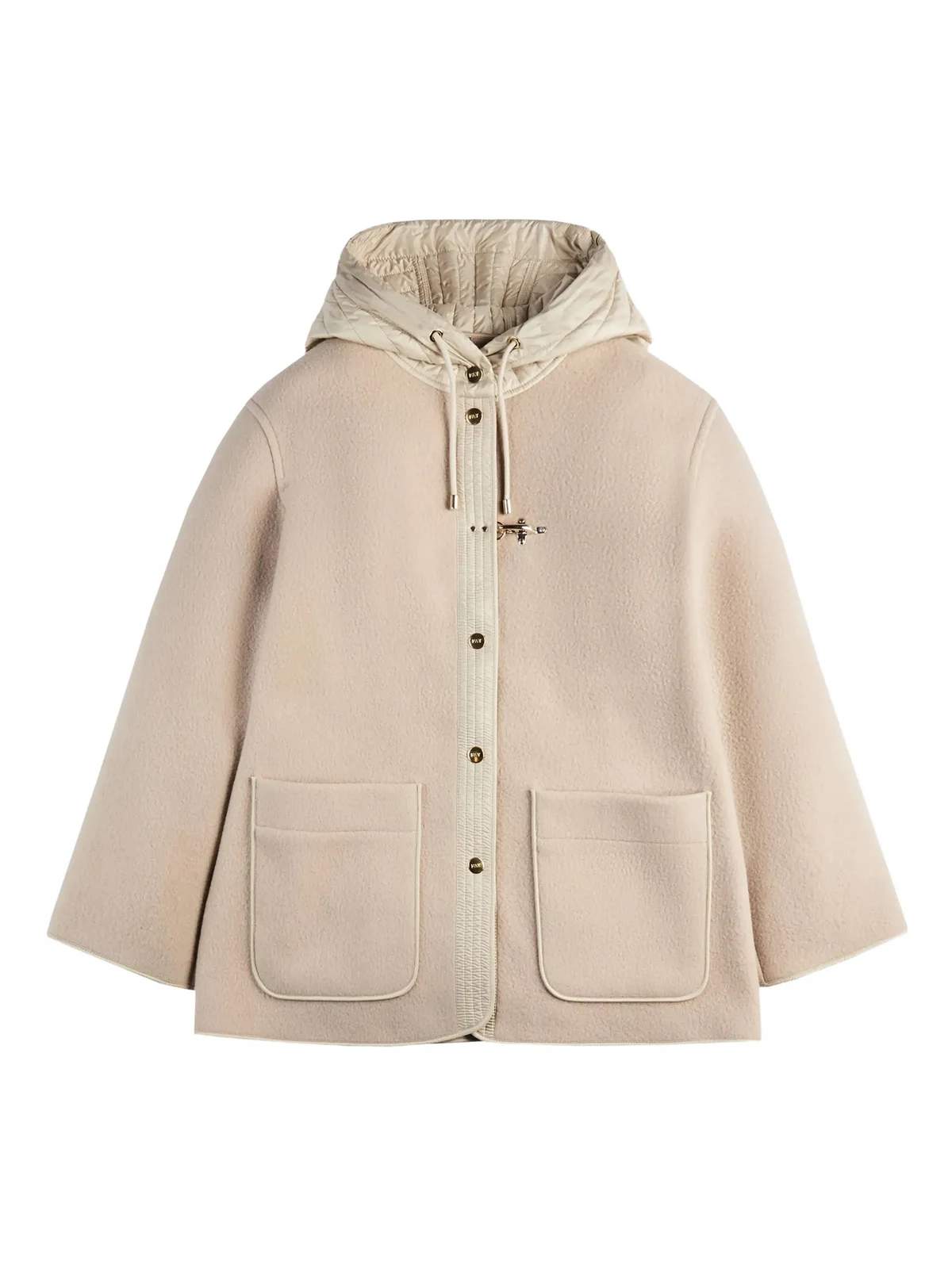hooded toggle-detail jacket