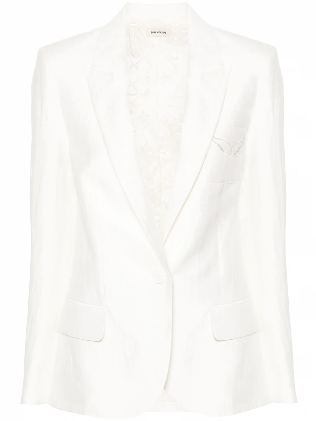 Vow single-breasted crinkled blazer