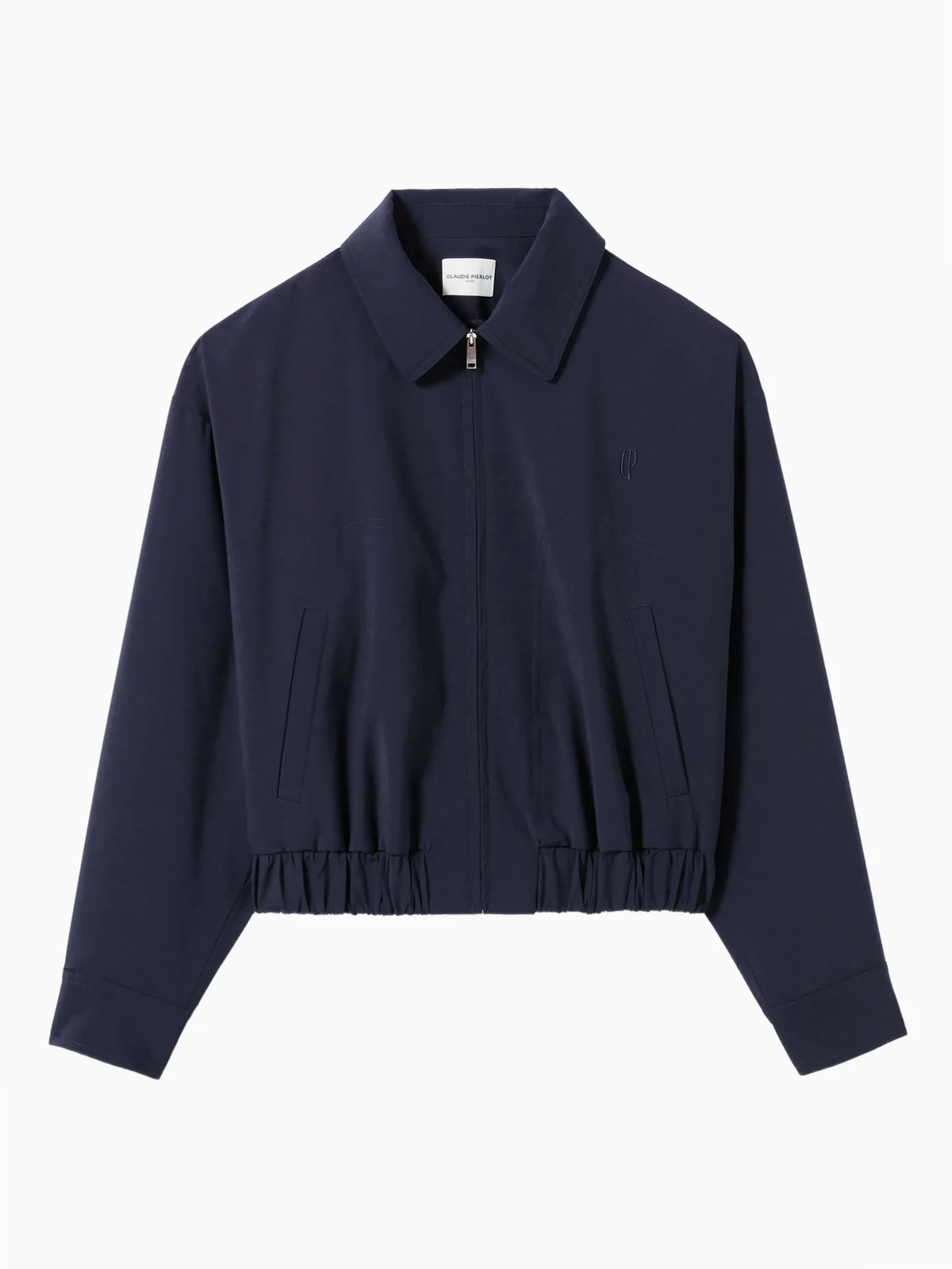 cropped zip-up jacket