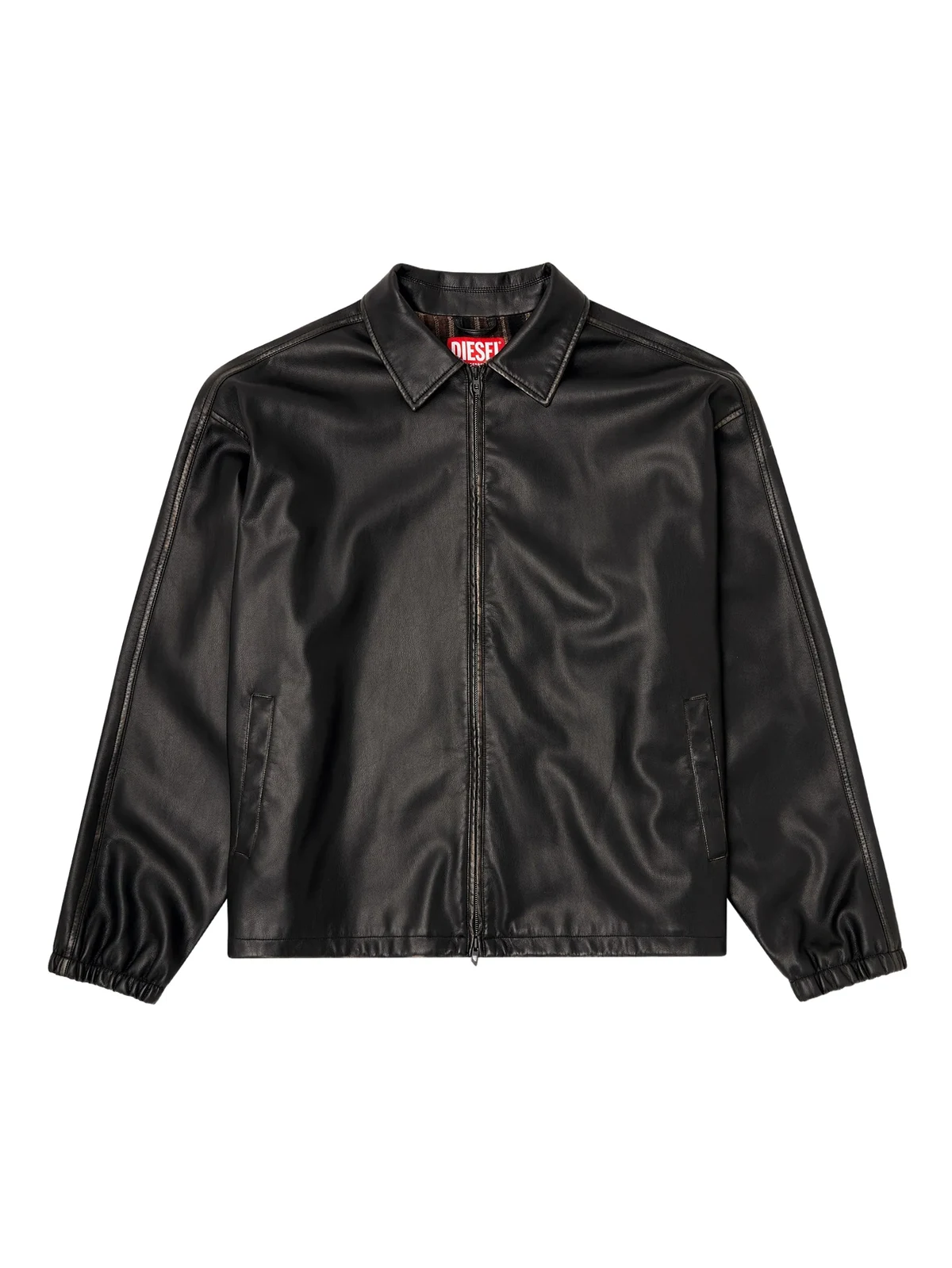 zip-front panelled jacket