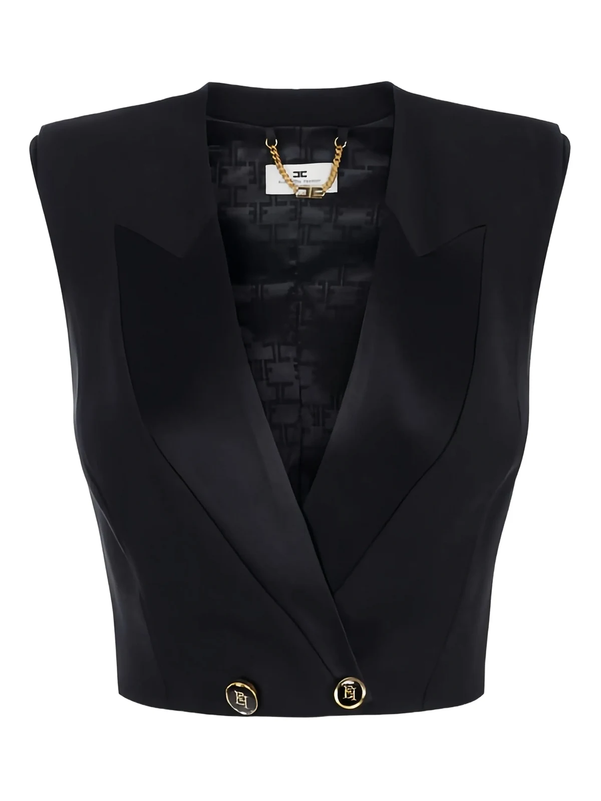 satin lapels button waistcoat