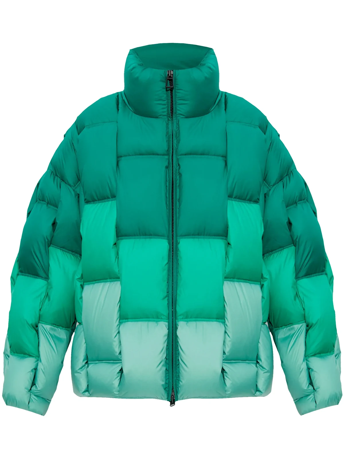 embossed-logo padded jacket