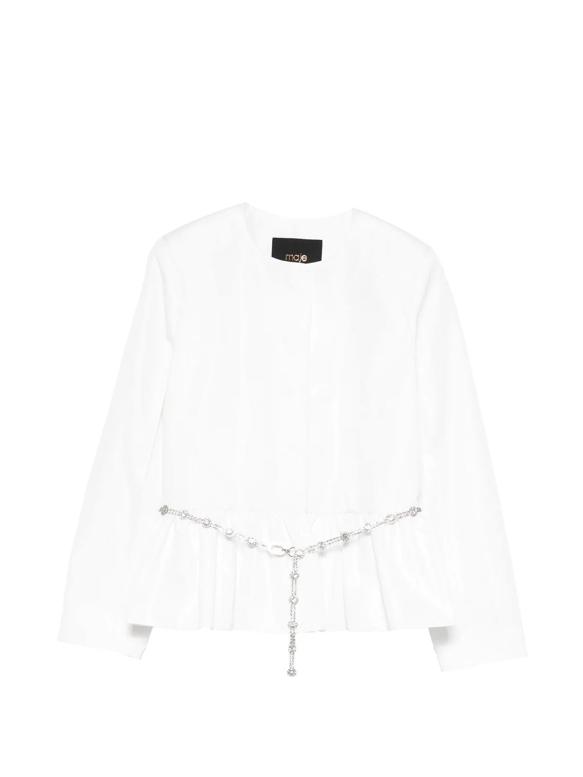 embellished peplum-hem jacket