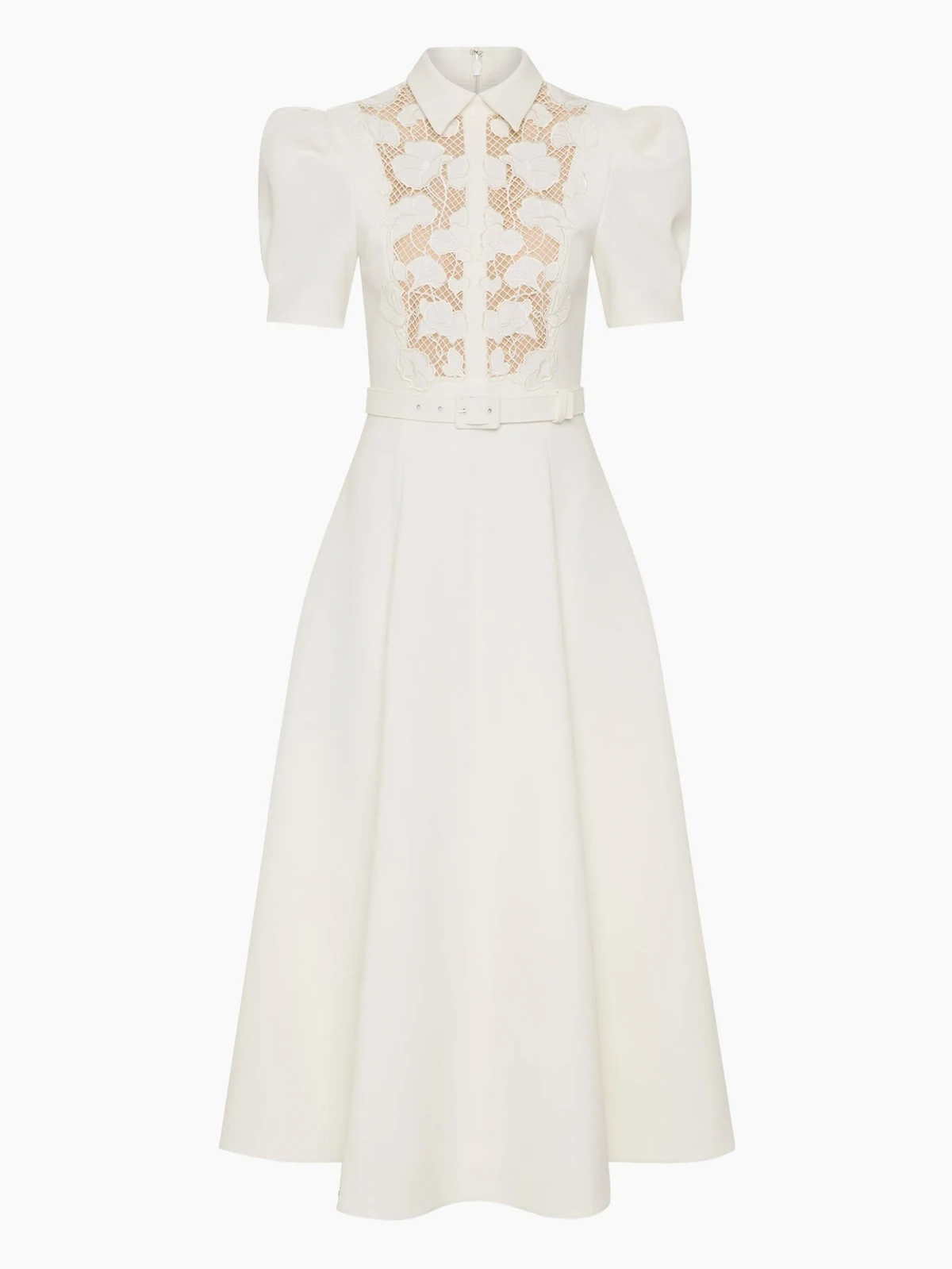 Kurzärmeliges Parrish Midikleid