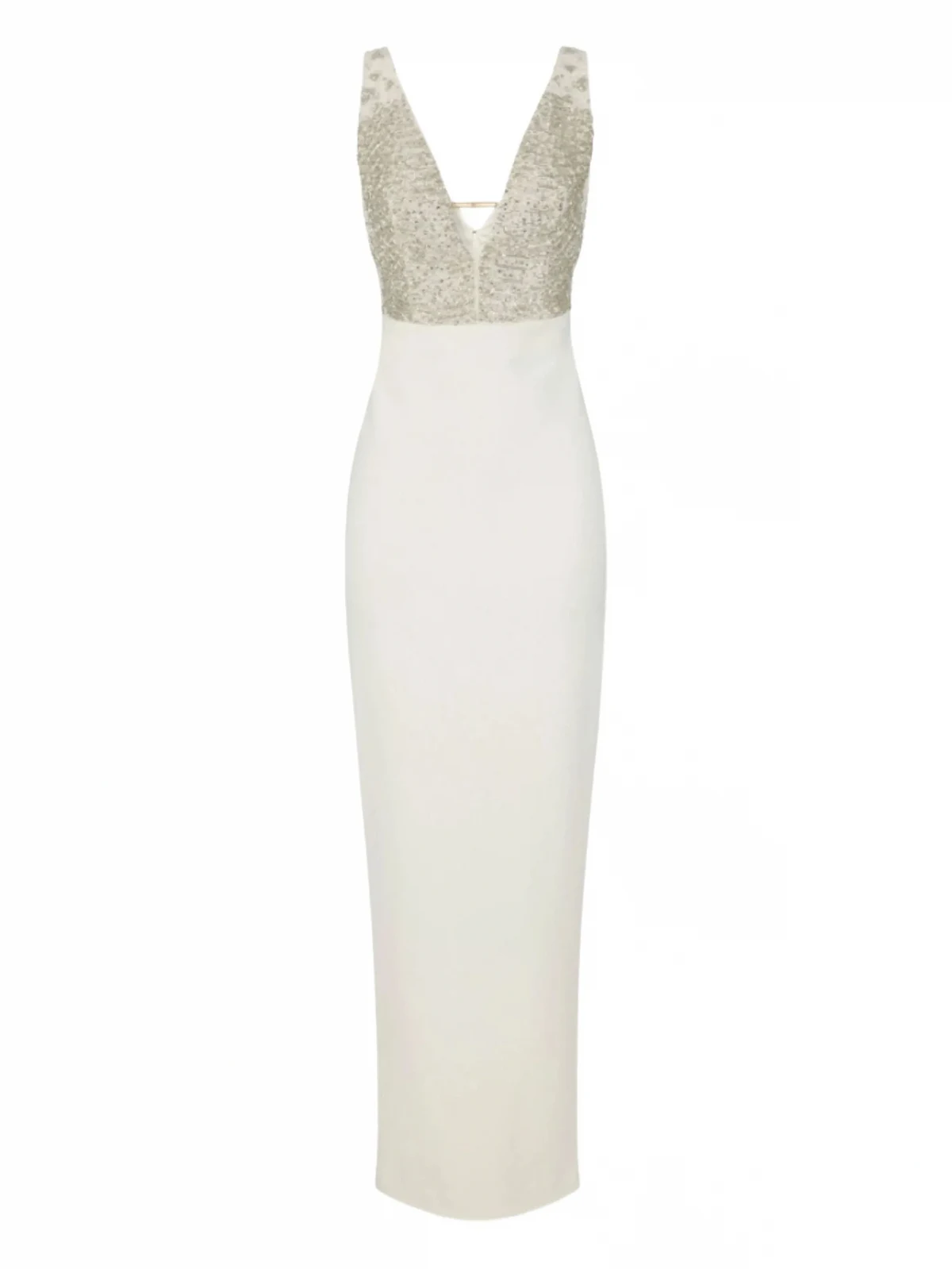 Maxikleid mit Perlendetail