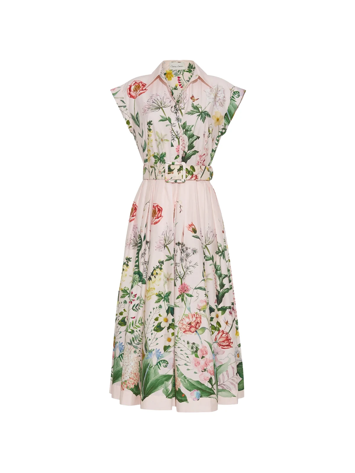 Octavia belted midi dress