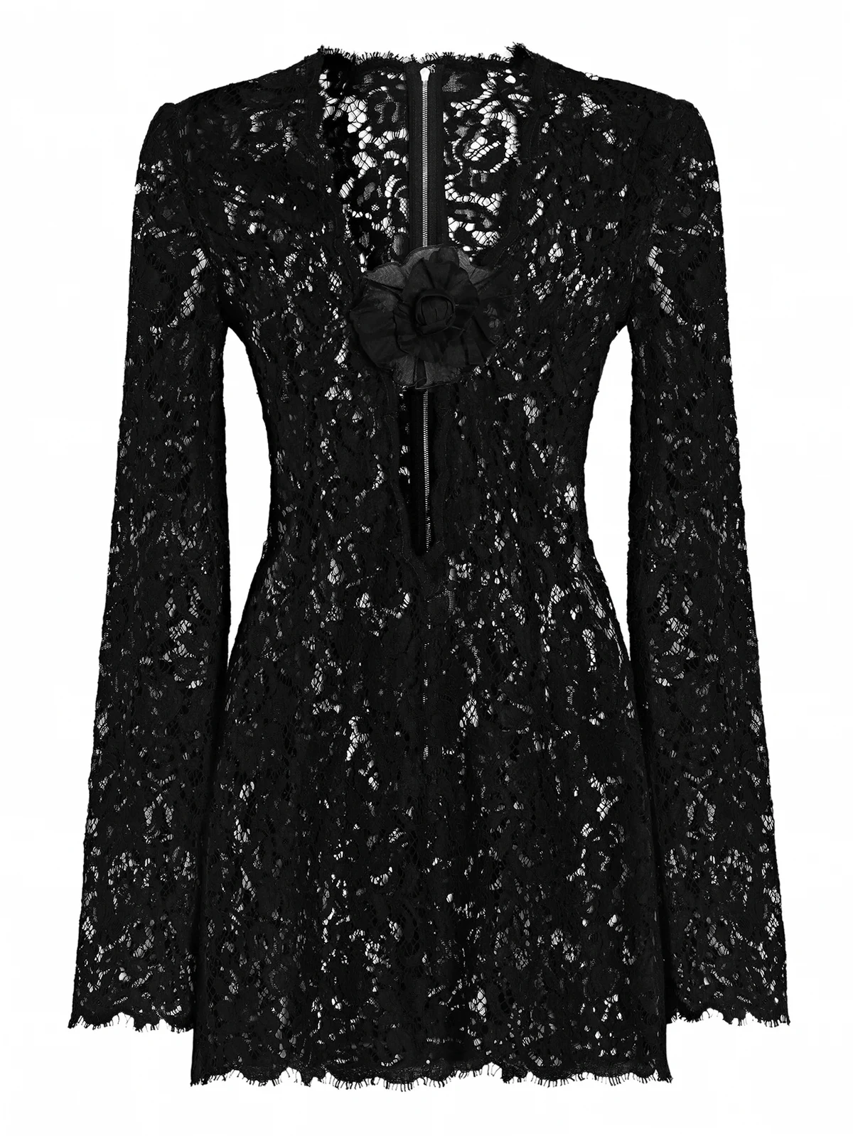 lace floral mini dress