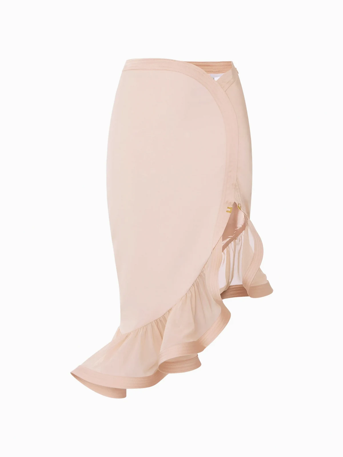 satin fabrics with flounce skirt