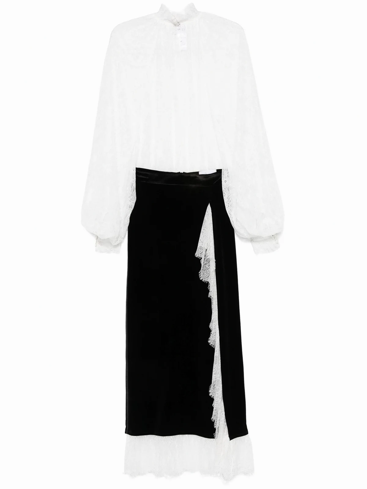 lace-detail skirt set