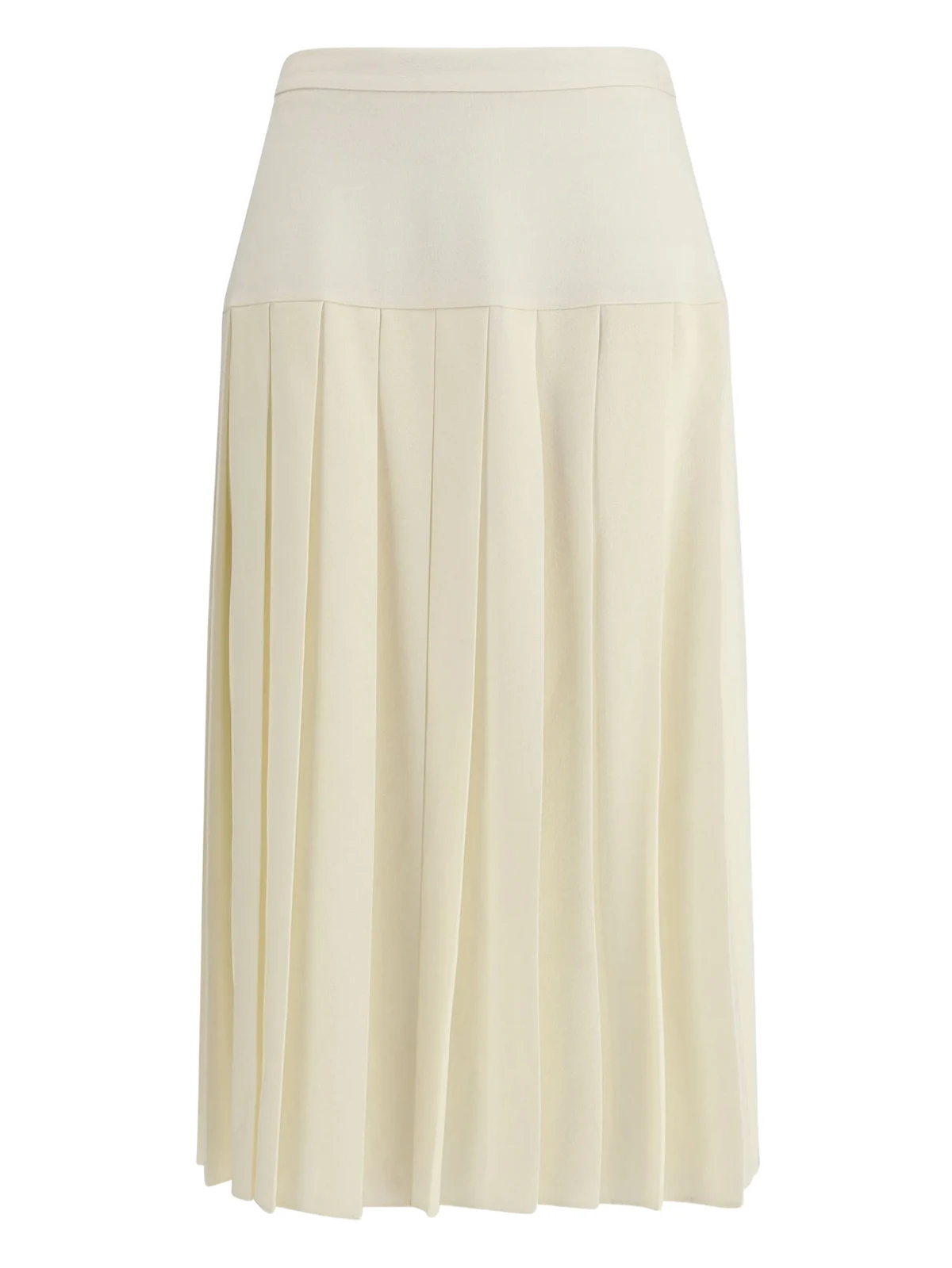 pleated midi skirt