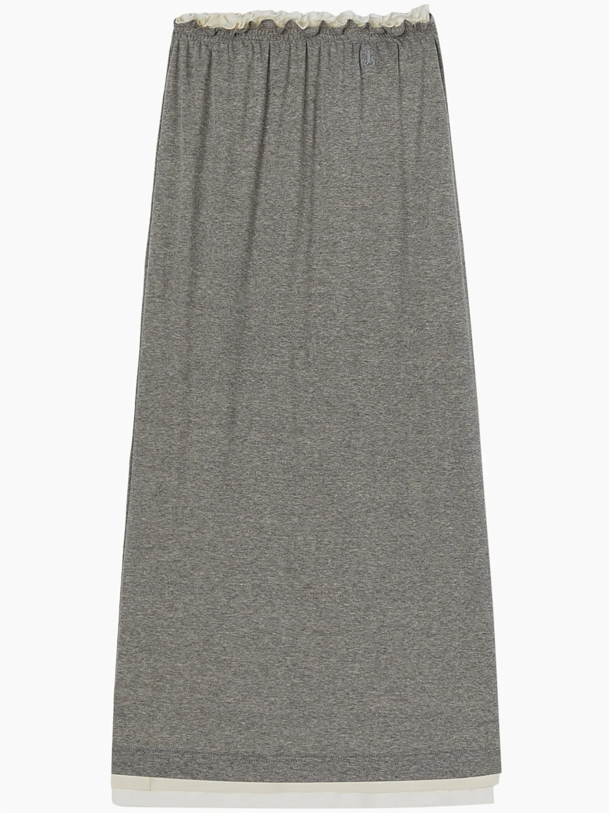layered jersey midi skirt
