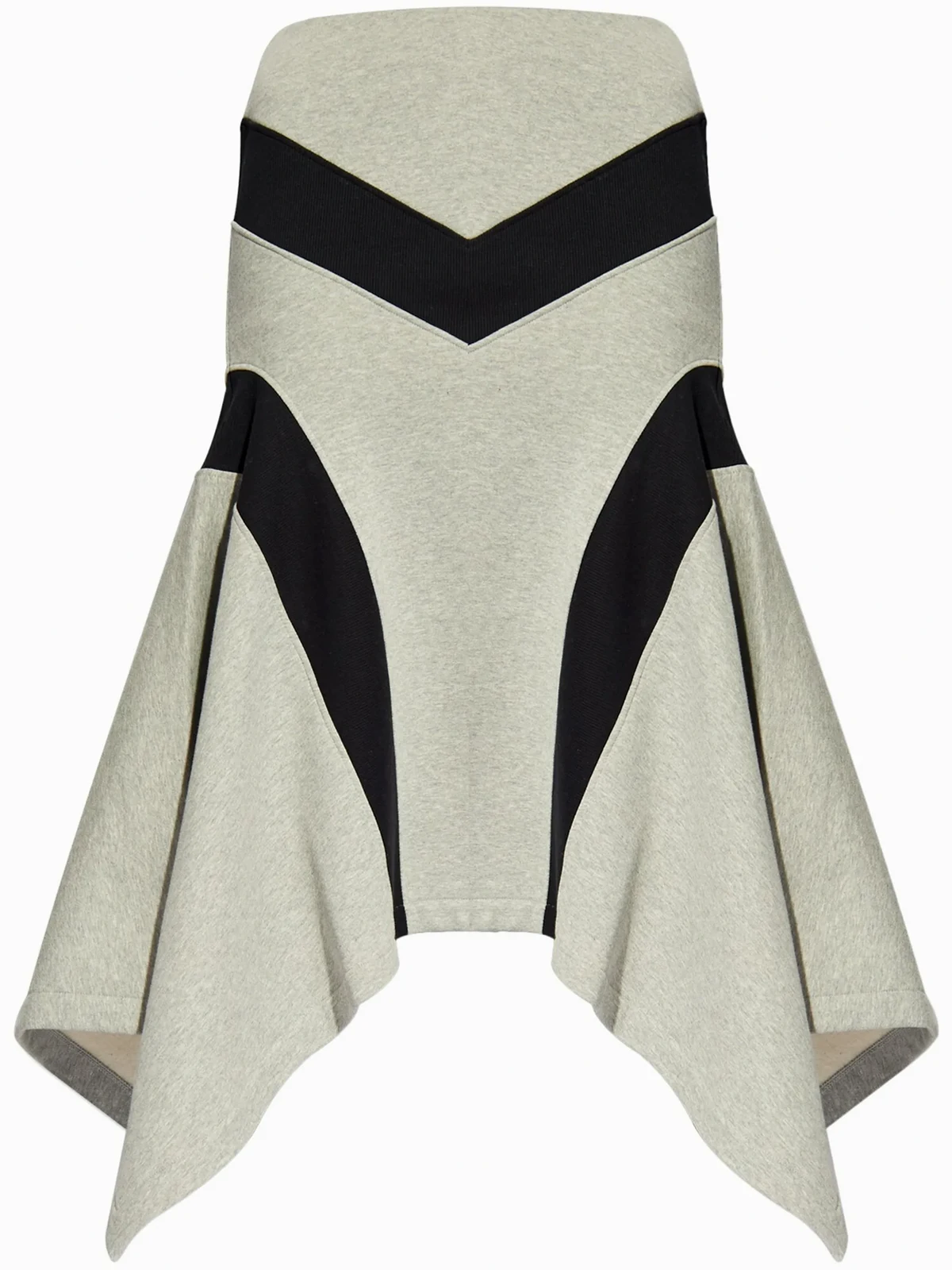 asymmetric cotton midi skirt